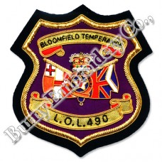 Masonic Regalia Shield Crown UK Embroidery Blazer Badge